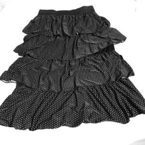 Layered polka dot skirt